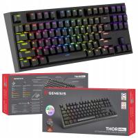 Механическая клавиатура GENESIS Thor 404 TKL RGB черный Kailh Box Brown