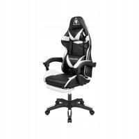 Fotel gamingowy krzesło podnóżek Kruger&Matz