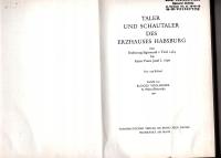 TALER UND SCHAUTALER DES ERZHAUSES HABSBURG - RUDOLF VOGLHUBER