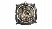 Серебряная икона Богоматери православной W52, 6G R6. 9x 6.9 CM