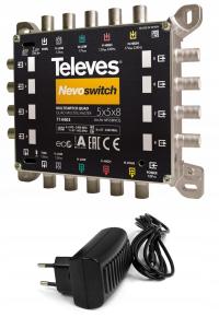 MultiSwitch 5/8 +Zasilacz Televes Nevo QUAD 714403