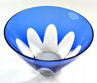 CUDOWNA STARA PATERA-warstwowe szkło-kobalt