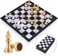 Шахматы золотые серебряные портативные мини-шахматные доски