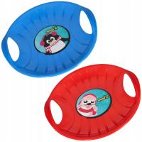 ZESTAW 2X SANKI PLASTIKOWE ŚLIZG ŚLIZGACZ KOŁO DO ZJEŻDŻANIA ŚNIEGU 60 CM