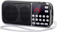 Przenośne radio z Bluetooth AM/FM/ z latarką 1200mAh 3W Czarne J-189 PRUNUS