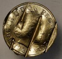 WIELKA BRYTANIA, SKASOWANA, ANULOWANA MONETA 1 FUNT 2014-CIEKAWOSTKA