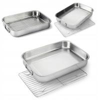 NAPOLEON STALOWA brytfanna +separator na GRILLA do PIEKARNIKA uchwyty 56038