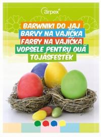 Barwniki do jajek Pisanki Wielkanoc Dekoracje 4 kolory barwników WLK-038