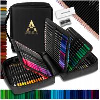 Профессиональные цветные карандаши, набор цветных карандашей для рисования, чехол для карандашей 120в1