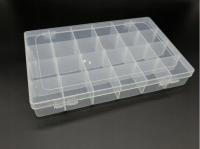 Organizer plastikowy 24 przegródki 275x180x45 mm z pokrywą przezroczysty