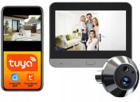 Wizjer do drzwi z ekranem kamerą Full HD WiFi TUYA tryb nocny 5000 mAh 3MP