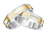 Обручальное кольцо золото 333 серебро 925 gk27 szer5mm