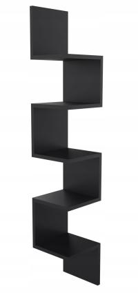 Угловая полка подвесная настенная Книжная полка для гостиной 151 см черный