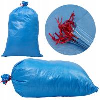 Worki Polipropylenowe 30kg 50x80cm Z Zaciągiem Gruz Węgiel Zboże 50 szt.