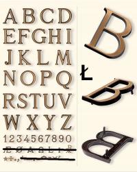 Надгробные буквы Романо 3 см Caggiati