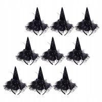 9pcs Halloween Costume Headbands Witch Hat