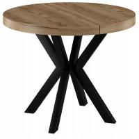 Круглый стол Loft 80/180 ножка X craft злотый
