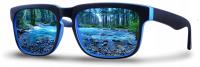Солнцезащитные очки поляризованные зеркальные фотокамеры синий чехол UV400