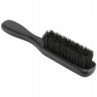 1SZT CZARNA SZCZOTKA BARBER Z BUKOWYM TRZONKIEM I WŁOSIEM DZIKA