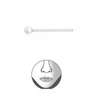Серебряная серьга для носа мяч полный 1,5 мм кусок