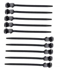 10X TRYTKI OPASKI ZACISKOWE CZARNE SPINKI