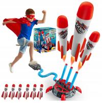 2X WYRZUTNIA RAKIET Piankowych 20m Wysoko Latają 6 sztuk Rakiety Piankowe