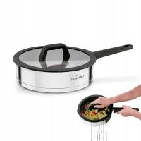 PATELNIA INDUKCJA Pokrywka GAZ STALOWA NON-STICK Starke Pro Rigor 24 cm