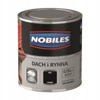 Farba akryl Dach Rynna Czarny 0,75 l Nobiles
