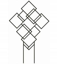 Plastikowa Podpora roślin kwadrat czarny drabinka