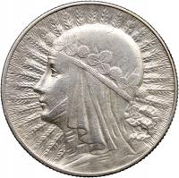 Polska, II RP, 5 złotych 1932, Głowa Kobiety, Warszawa, st. 3+, RZADKA