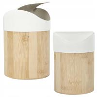 Kosz bambusowy Noya 1L biały na śmieci NA BIURKO do auta dla dziecka mini