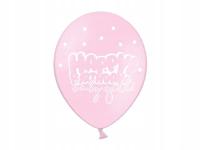 BALONY HAPPY BIRTHDAY baby girl różowe 6szt