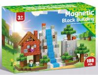 KLOCKI MAGNETYCZNE MINECRAFT DLA DZIECI 108 SZT KOSTKI DO UKŁADANIA PREMIUM