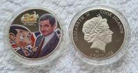 COOK ISLANDS 5$ 2020 AG PLATE KOLOR MR.BEAN/1-0300