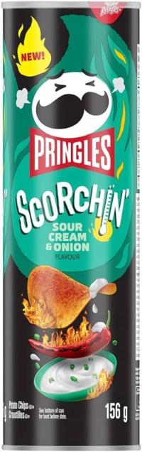 Pringles Scorchin Hot Sour & Cream 158 g ORYGINALNE- wyprodukowane w USA !