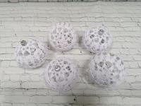 Bombki szydełkowe 8cm, wzór nr 14,Boże Narodzenie