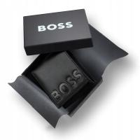 BOSS portfel skóra naturalna hugo boss czarny - mężczyzna prezent