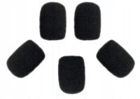 ГУБКА ДЛЯ МИКРОФОНА, ГАРНИТУРА ДЛЯ МИКРОФОНА 29X20 ММ, ЧЕРНЫЙ, 5 ШТ.