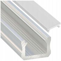 Светодиодный алюминиевый профиль для светодиодной ленты X узкий 1 м молочный абажур