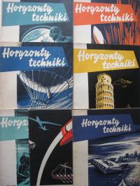 HORYZONTY TECHNIKI Wieżowce i mosty Warszawy Spadochroniarstwo 1959 x 7