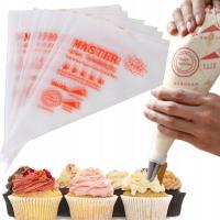 RĘKAW CUKIERNICZY DO DEKORACJI TORTU WORKI CUKIERNICZE JEDNORAZOWE 100 szt