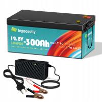 Akumulator zewnętrzny Ingosolly LiFePO4 12V 300Ah 300000mAh Bateria litowa