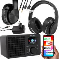 RADIO INTERNETOWE PRZENOŚNE FM BLUETOOTH WIFI LCD KUCHENNE RDS ALARM BUDZIK + Słuchawki bezprzewodowe nauszne Blow BTX700 ANC