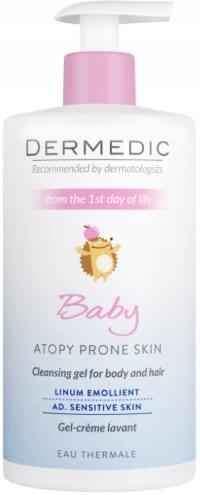 Dermedic Linum Baby детский моющий гель для тела и волос Atopia 500ml