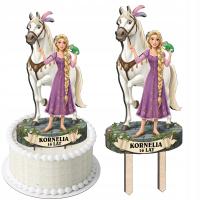 TOPPER KOLOROWY DWUSTRONNY URODZINOWY ROSZPUNKA PERSONALIZACJA