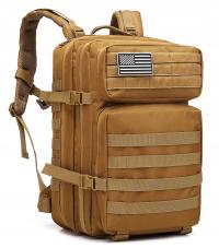 Рюкзак для школы военный тактический выживания универсальный 45l патч велкро