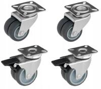 КОМПЛЕКТ ДВОЙНЫЕ КОЛЕСА ПОВОРОТНЫЕ 50 мм 4 шт. 250 кг