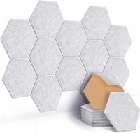 АКУСТИЧЕСКИЕ ПАНЕЛИ HEXAGON 12 ШТ 30X26X1 СЕРЫЙ САМОКЛЕЯЩИЙСЯ