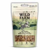 WILD FARM anti-hairball miękkie serca z kurczaka 50g przysmak dla kota
