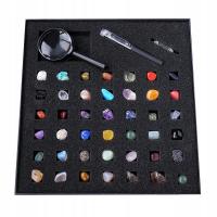 Kamienie Zestaw kolekcjonerski Zbiór minerałów naturalnych zestaw 43 szt